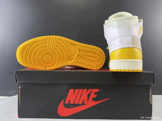 1st Kicks 1 AQ0818-149 Air Jordan x Off-White Powder Yellow-Cone NRG Dark White 0524